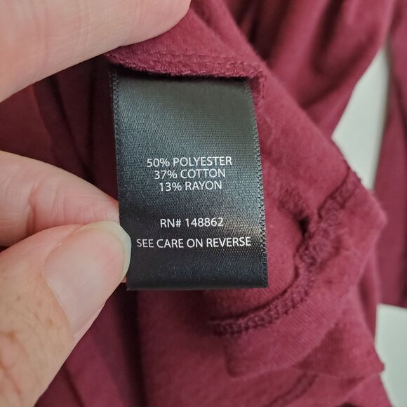 Torrid classic fit maroon long sleeve hooded tee - Picture 8 of 15